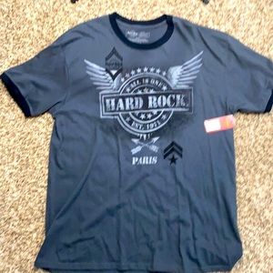Xl Dark Gray Paris Hard Rock Shirt.